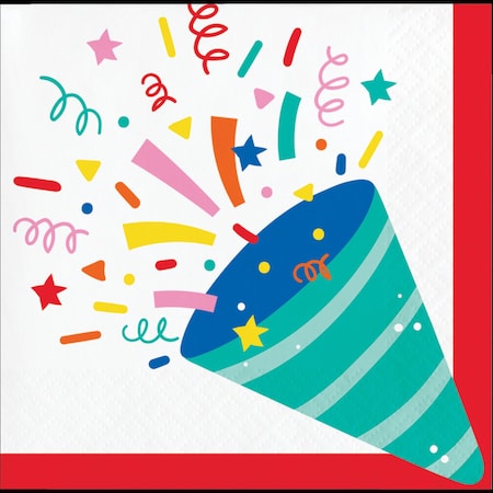 Creative Converting Hats Off Birthday Hats Beverage Napkins, 192PK 372504